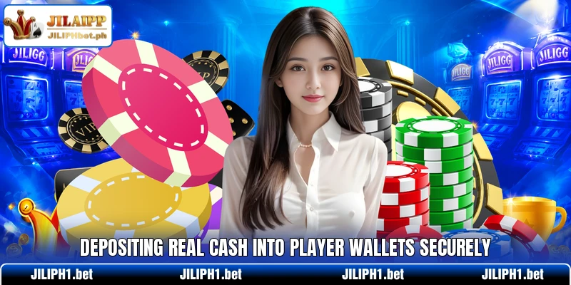 Depositing real cash into player wallets securely