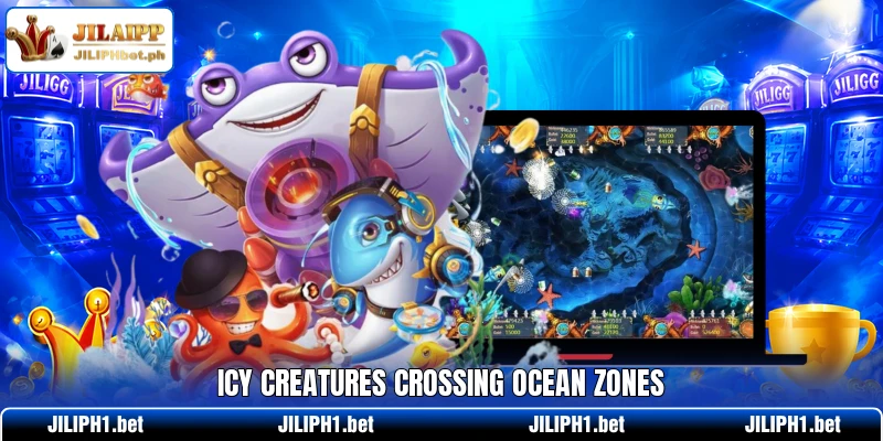 Icy creatures crossing ocean zones