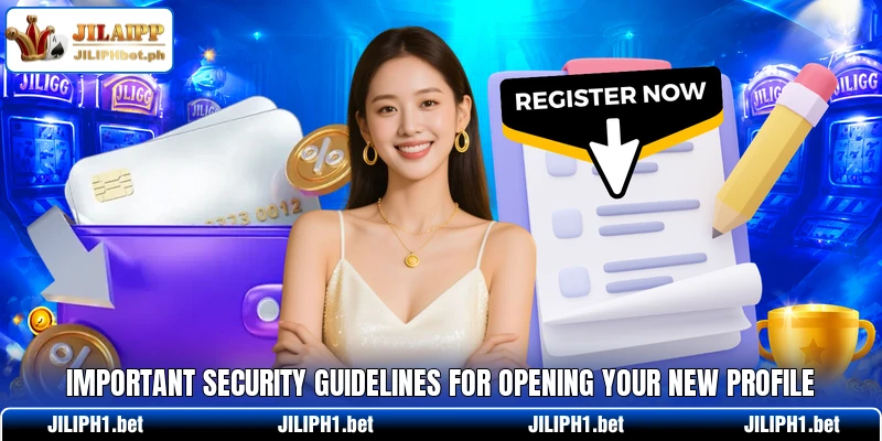 Important security guidelines for opening your new profile