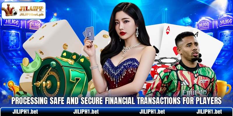 Processing safe and secure financial transactions for players