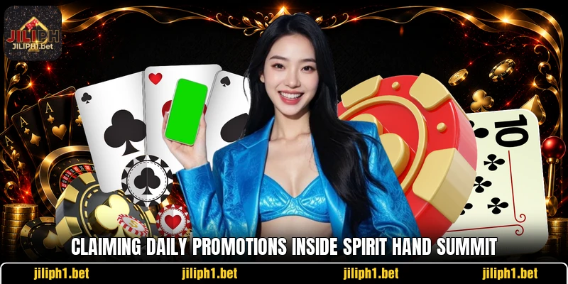 Claiming daily promotions inside Spirit Hand Summit