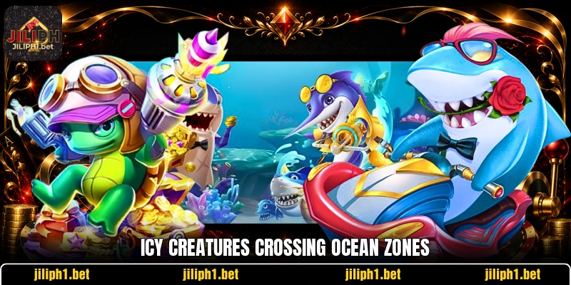 Icy creatures crossing ocean zones