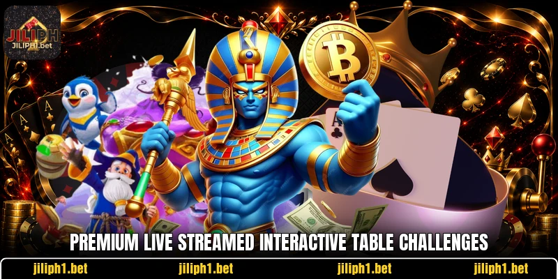 Premium live streamed interactive table challenges