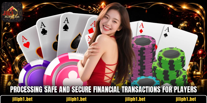 Processing safe and secure financial transactions for players